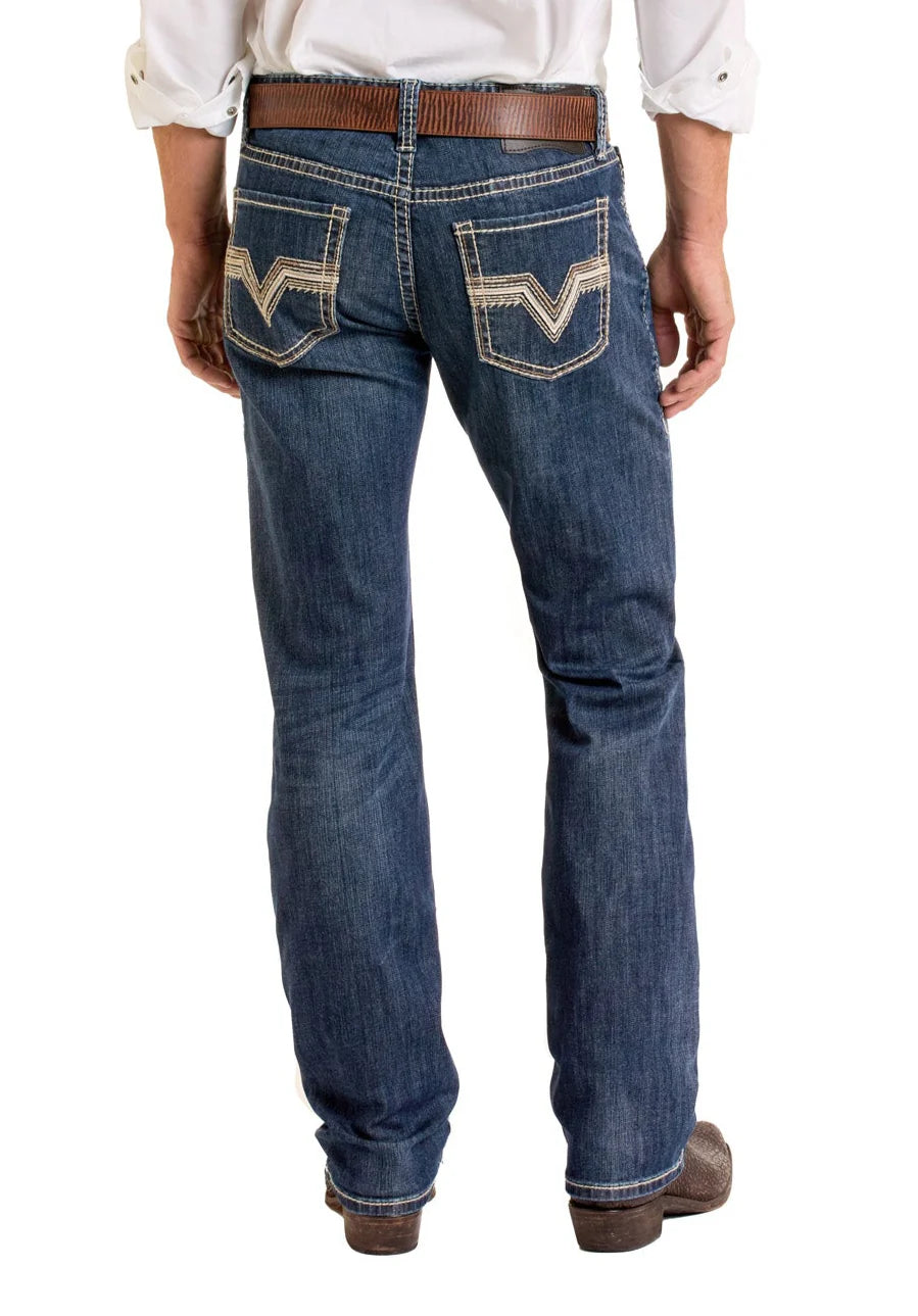 Rock&Roll Jean Zig Zag EMB Revolver Dark Vintage