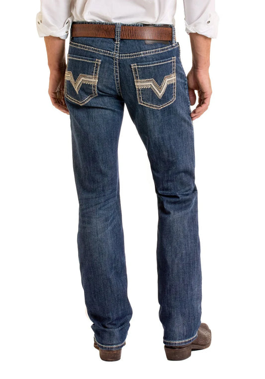 Rock&Roll Jean Zig Zag EMB Revolver Dark Vintage