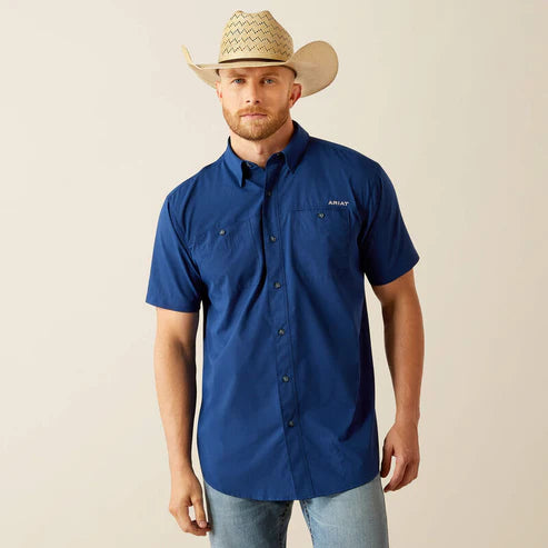 Ariat Tek 360 Airflow Estate Blue SS SHRT