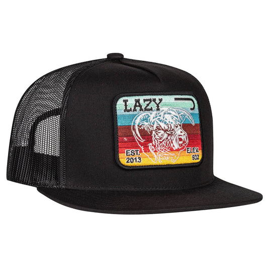 Lazy J Ranch Black Serape Elevation Flat Hat