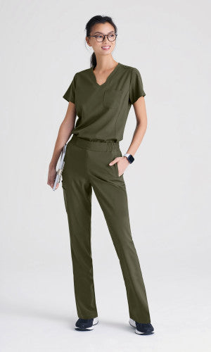Cosmo 6-Pocket Mid-Rise Tapered Leg Ciclo® Scrub Pant - Petite