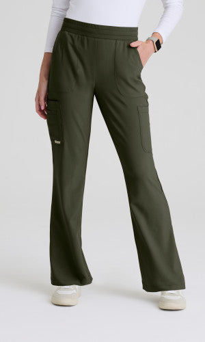 Sky 6-Pocket Jersey Waistband Fit & Flare Pant - Petite
