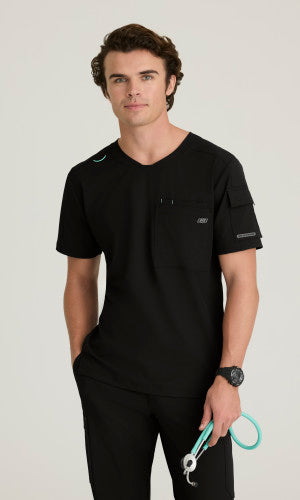 Station 3-Pocket Round Neck High-Low Hem Top