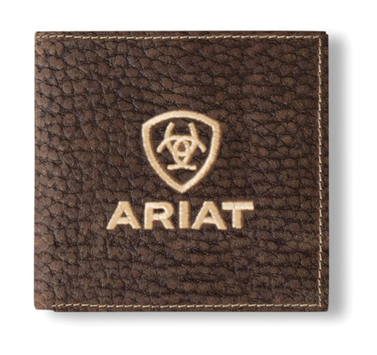 Ariat Large Bifold Wallet Bull Hide Brown