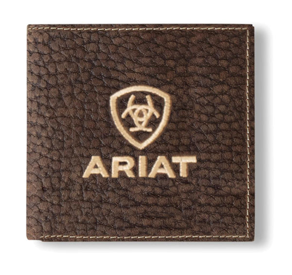 Ariat Large Bifold Wallet Bull Hide Brown