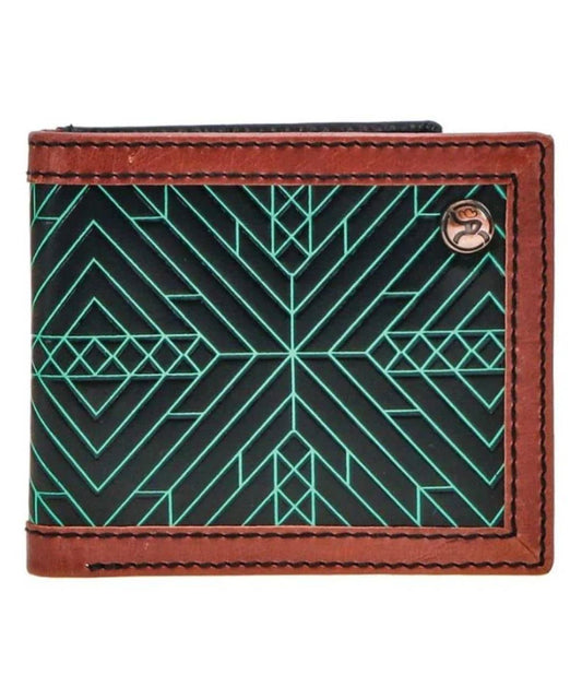 Hooey Turquoise/Brown Aztec Bi-Fold Wallet