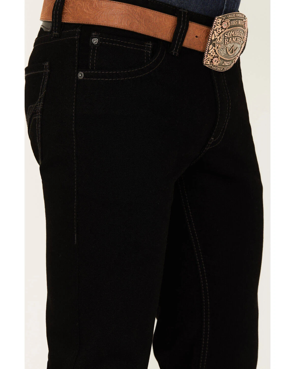 Rock & Roll Denim Men's Revolver Black Slim Fit Straight Leg Reflex Jeans