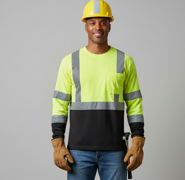 Men's Long Sleeved Safety T-Shirts