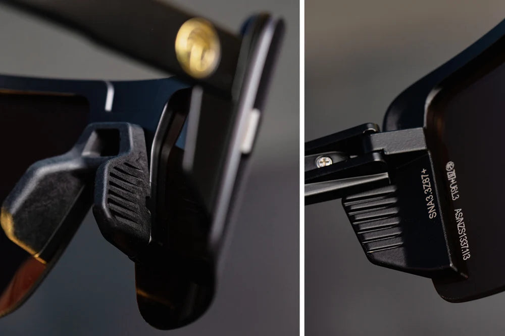 HeatWave Vector Sunglasses: Polarized Gold Z87+