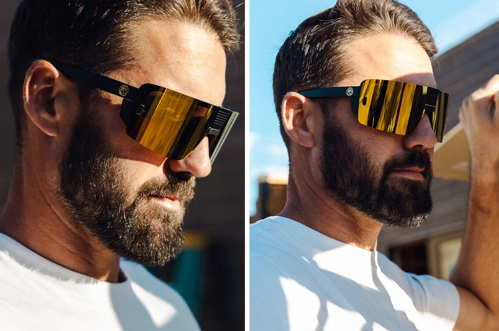 HeatWave Vector Sunglasses: Polarized Gold Z87+