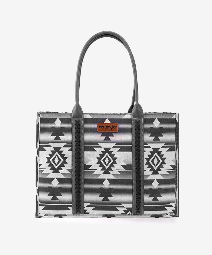 Wrangler Aztec Print Canvas Tote Bag